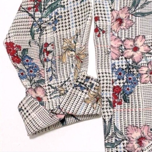 ā£ļøSOLDā£ļø Zara Basic Floral āPied de Pouleā Blouse - Picture 7 of 7